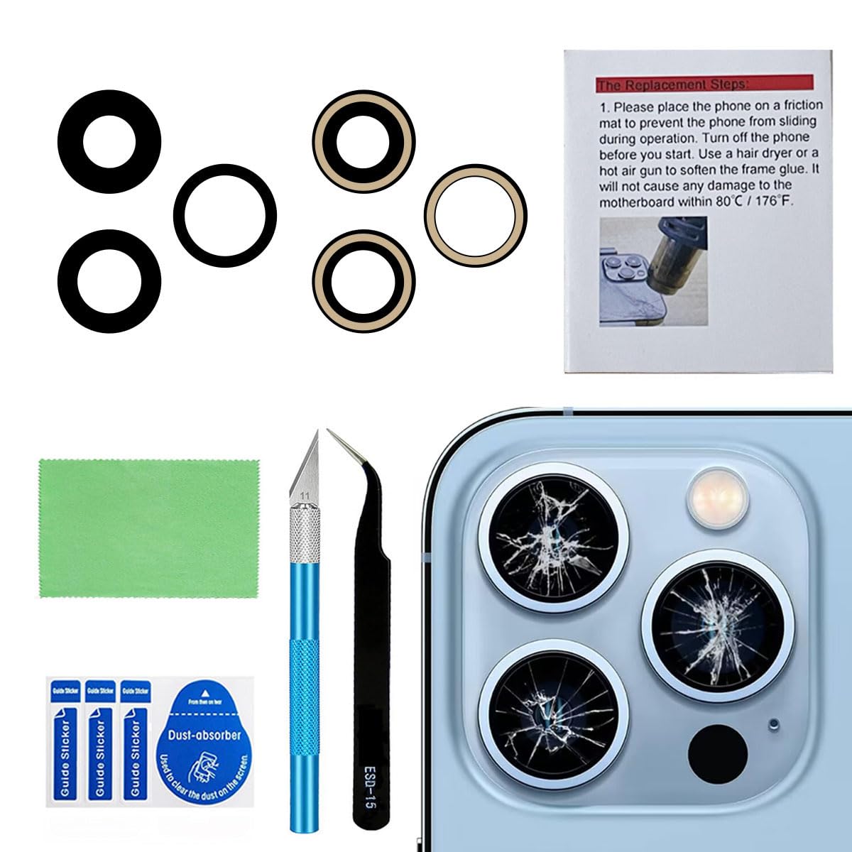 Amazon.co.jp: Perzework OEM バックカメラ ガラス レンズ 交換用